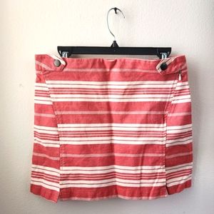 MNG Mango Red White Horizontal Stripe Mini Skirt Size‎ 8